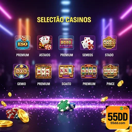 Imagem da página de jogos do 55dd, site de jogos online e entretenimento desenvolvido pela 55dd