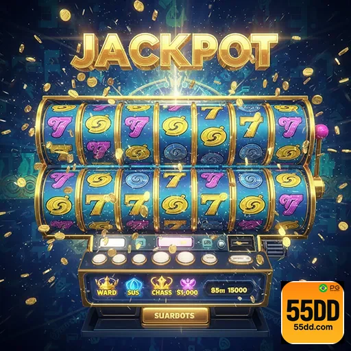 Imagem de máquinas de caça-níqueis do 55dd, destaque para slots de cassino, no site 55dd.